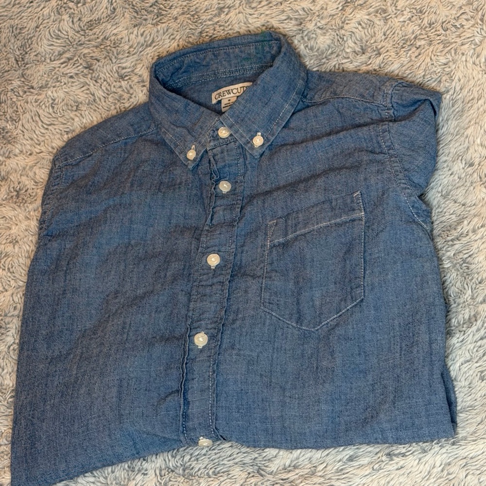 Crewcuts Denim Blue Button-Up Shirt